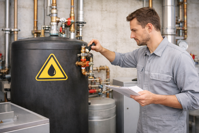 Titelbild zur Veranstaltung Wiederkehrende Schulung für die betrieblich verantwortliche Person in Fachbetrieben gemäß § 63 AwSV für Heizölverbraucheranlagen