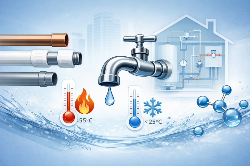 Titelbild zur Veranstaltung Einfluss von Werkstoffen und Temperaturen auf die Trinkwasserinstallation